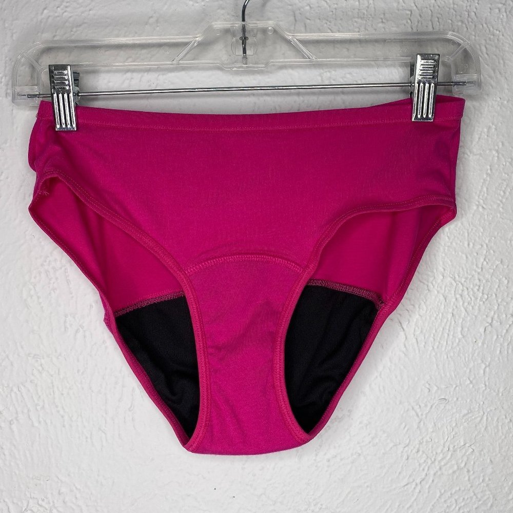 Hanes, NWOT, girl's size 16, lot of 2 bikini,  period panties in hot pink+ blue